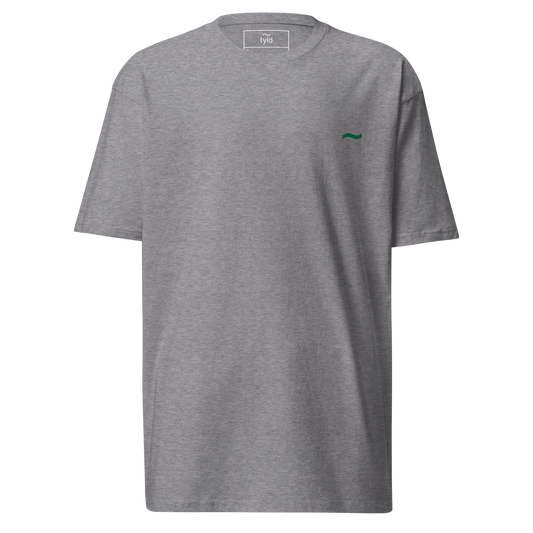 Ash Grey Tee - Bottle Green Logo