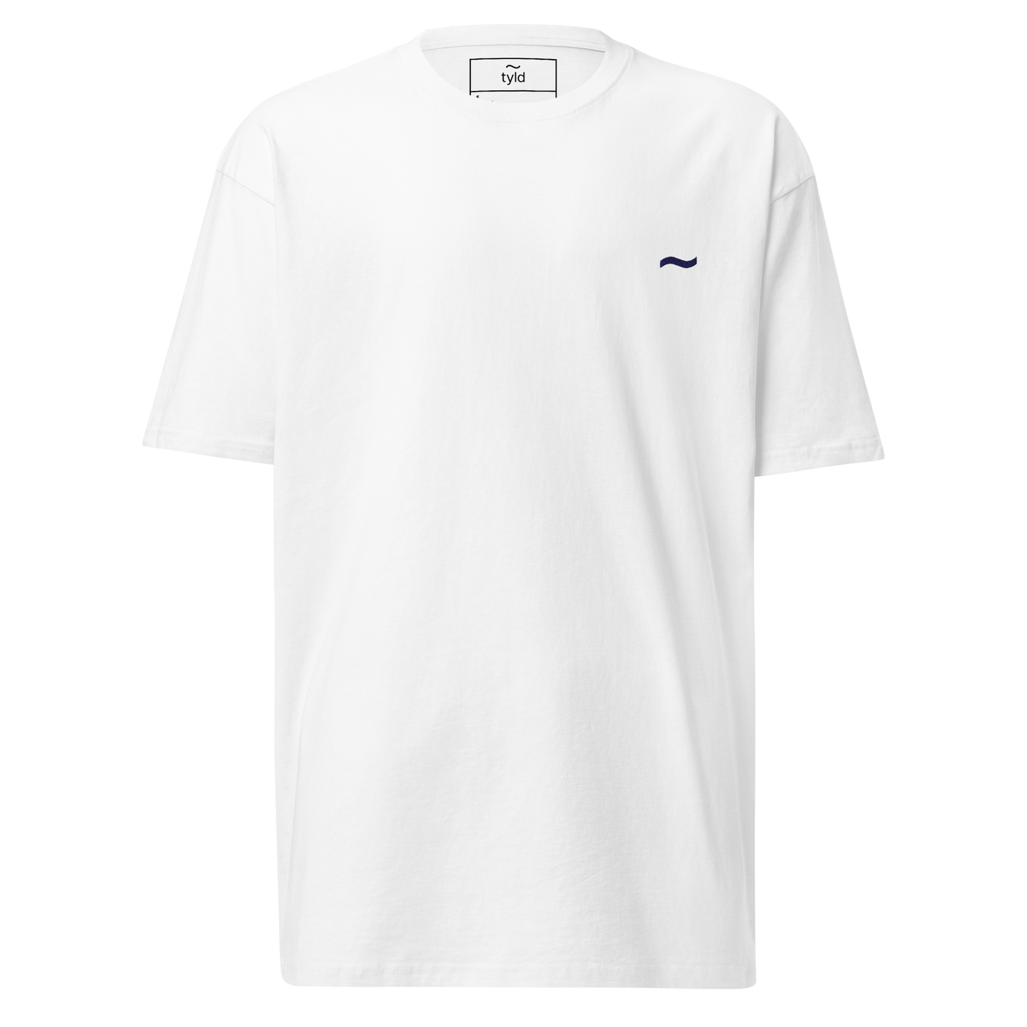 White Tee - Navy Logo