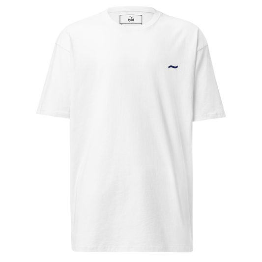 White Tee - Navy Logo