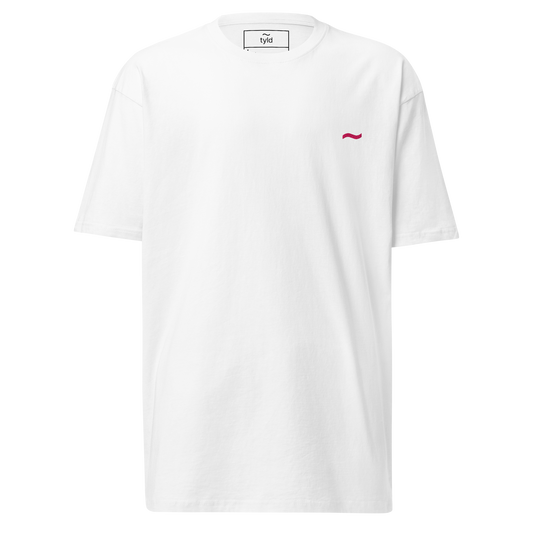 White Tee - Pink Logo