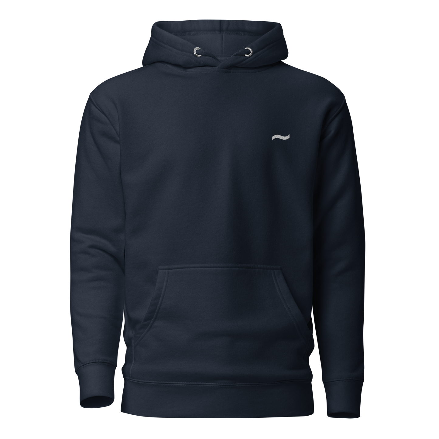 Navy Hoodie - White Logo