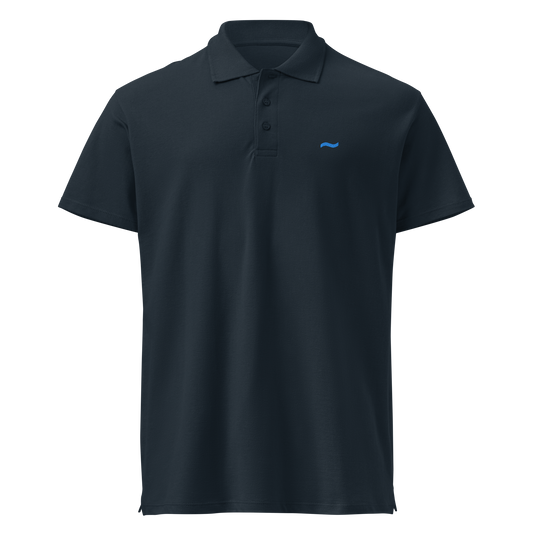 Navy Polo - Aqua Logo