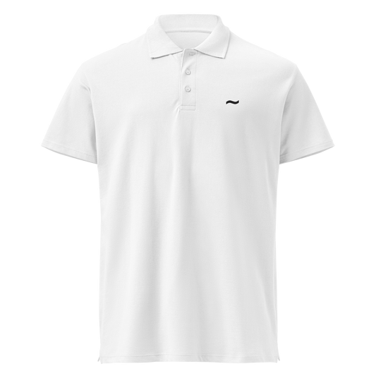 White Polo - Black Logo