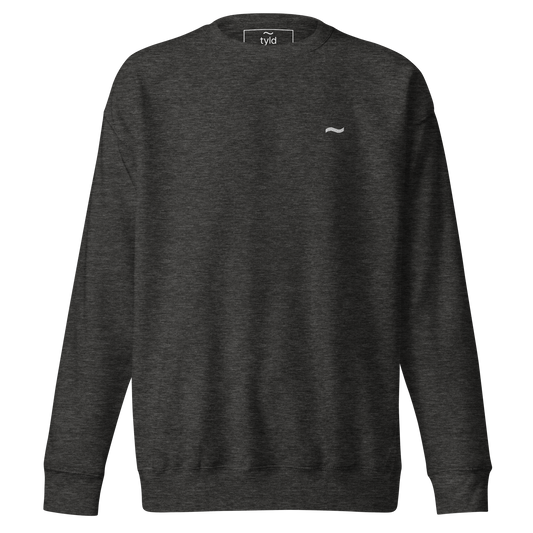 Charcoal Sweatshirt - White Logo