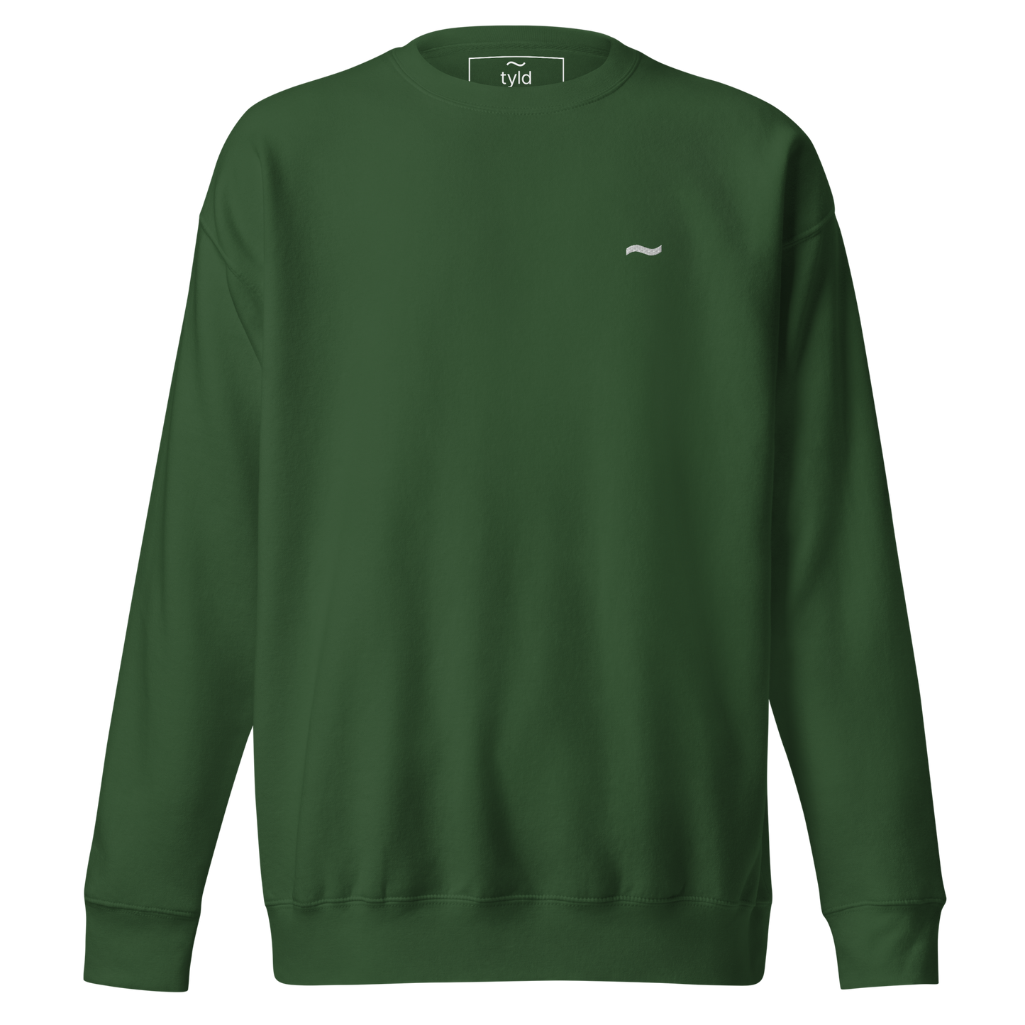 Bottle Green Sweatshirt - White Logo