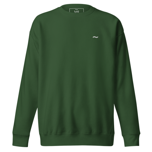 Bottle Green Sweatshirt - White Logo