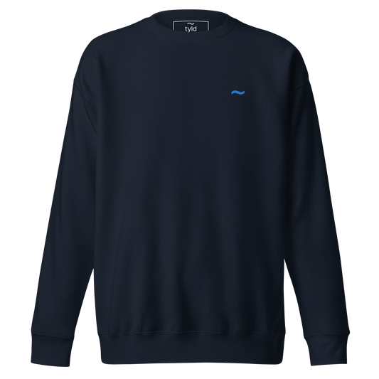 Navy Sweatshirt - Aqua Logo