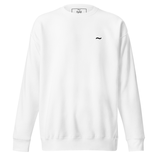 White Sweatshirt - Black Logo
