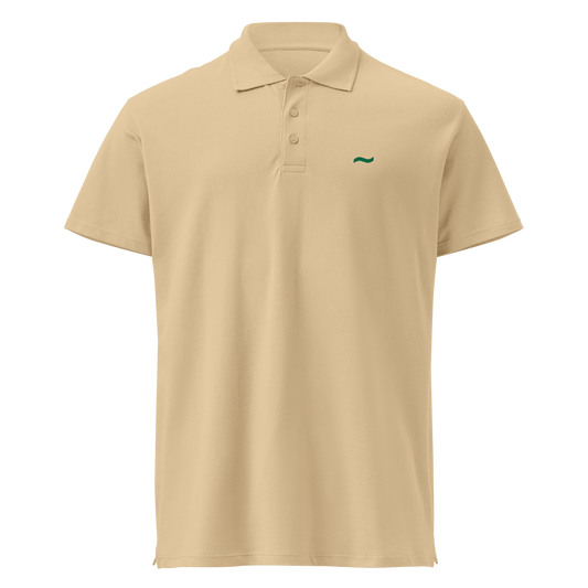 Sand Polo - Bottle Green Logo